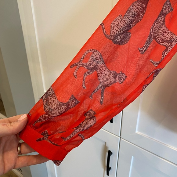 Marciano tiger print sheer blouse - Picture 6 of 6